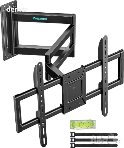 Pegzone поставка за телевизор/монитор стенен монтаж, 37–86”, VESA до 600x400, удължена 975 мм, 50кг