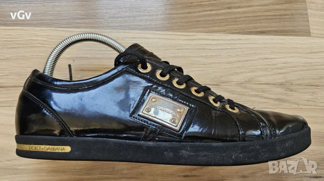 Мъжки кожени кецове Dolce & Gabbana - 40,5-41, снимка 4 - Кецове - 55081173