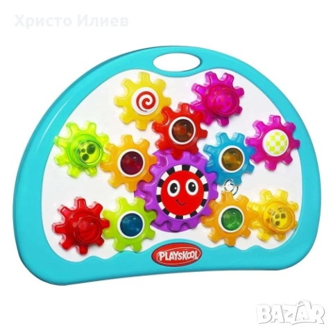 Детска музикална играчка Playschool Завърти колелата Играчка със зъбни колела Hasbro 