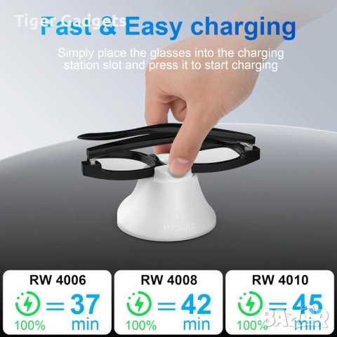 HiBloks магнитна зарядна станция за Ray-Ban Meta Gen 2 Bluetooth очила, снимка 3 - Друга електроника - 54146980