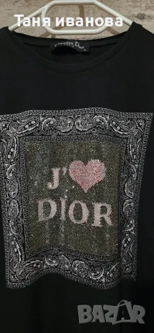 Christian Dior S-дамска тениска (А 165), снимка 3 - Тениски - 55640049