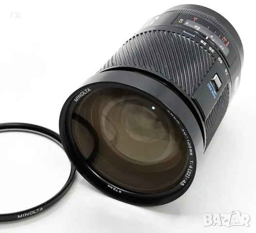 Minolta AF Zoom 28-135mm f/4-4.5 ("Secret Handshake") + филтър Minolta 72mm