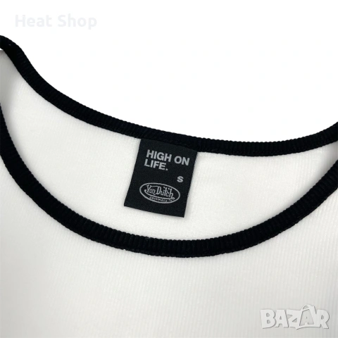 Дамски потник Von Dutch Ribbed Crop Tank Top, снимка 4 - Потници - 55104105
