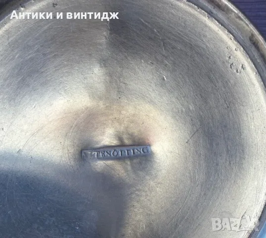Антикварна немска халба за бира с оловен капак (Altenötting), 0.5 л – Край на XIX век, снимка 8 - Антикварни и старинни предмети - 55692595