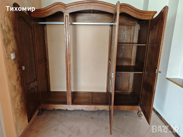 Гардероб от масивно дърво. Луи XV, снимка 3 - Гардероби - 55080258