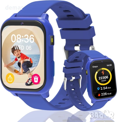 Детски смарт часовник с 18 игри, смарт часовник за деца с камера