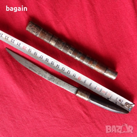 Нож, кама със сребърен обков., снимка 4 - Антикварни и старинни предмети - 54077230