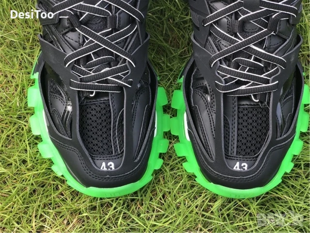 Balenciaga Track Sneaker "Black/Neon Green" , снимка 6 - Маратонки - 54362266
