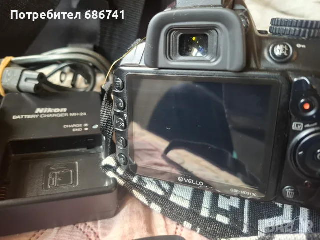 Фотоапарат Nikon D3100+обектив 55-200мм, снимка 5 - Фотоапарати - 55620762