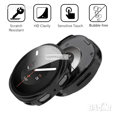 Samsung Galaxy Watch 9 44mm / Watch 9 40mm / 360° Твърд пластмасов кейс с вграден протектор за екран, снимка 8 - Смарт часовници - 55683496