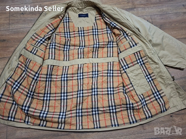 Burberry Мъжко Памучно Палто Размер L Водоотблъскващо, снимка 6 - Якета - 54683622