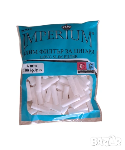 IMPERIUM 500 броя плик филтри за цигари slim long 6 мм х 22 мм.