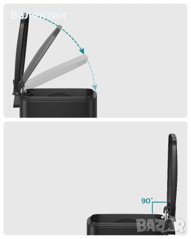 Кошче за баня SONGMICS 6 L, снимка 5 - Мопове, кофи, четки и метли - 55276938