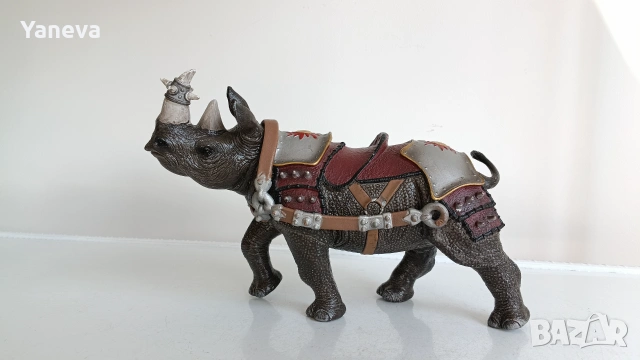 Schleich, vintage, екшън фигури , модел боен слон и боен носорог , снимка 9 - Фигурки - 55179670