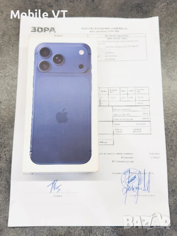 НОВ! iPhone 17 Pro Max 256GB Deep Blue ГАРАНЦИЯ 24 Месеца от ЗОРА!
