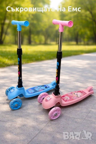 Нови Детски Тротинетки Светещи Колела , снимка 8 - Скутери и тротинетки - 54298039
