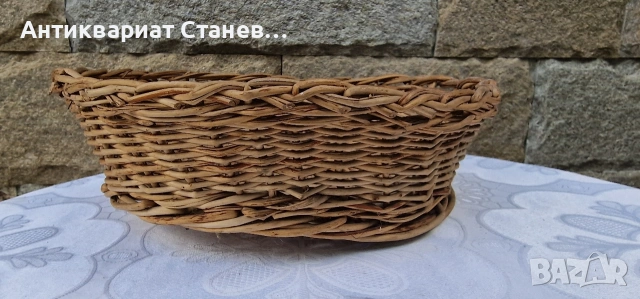 Стари ръчно плетени български панери , снимка 6 - Декорация за дома - 55159537