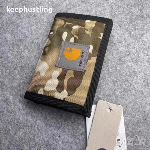 Чисто нов мъжки портфейл Carhartt Cordura Fabric Green Camouflage 