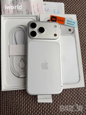 24мес гаранция❗️ Iphone 17 PRO MAX ❗️Лизинг от 41Е/мес ⚠️silver 256gb, снимка 3 - Apple iPhone - 54868972