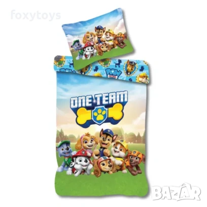 Детски спален комплект от 2 части Paw Patrol One Team Пес Патрул, за кошарa/малко легло