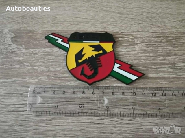 метална емблема Abarth със светкавица, снимка 2 - Аксесоари и консумативи - 54449348
