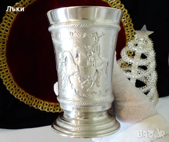 Калаена чаша с Ездачи в кралски одежди. , снимка 9 - Антикварни и старинни предмети - 54554453