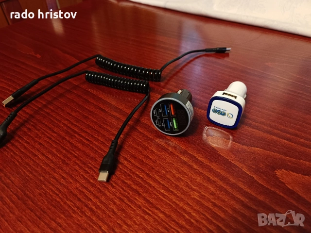 USB зарядно/адаптер с 2-4-6 извода. USB кабели.