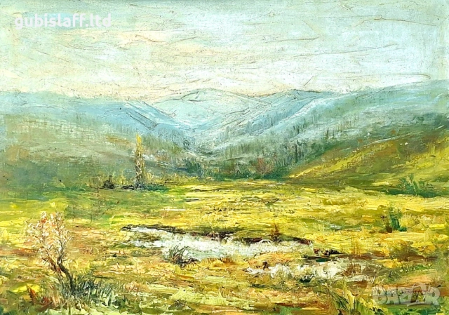 Картина, пейзаж, худ. Иван Статулов, снимка 2 - Картини - 54124958