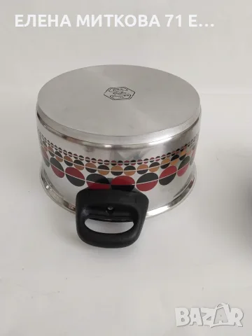 Fissler Западна Германия - много масивни тенджера и тиган от неръждаема стомана с еднакъв декор, снимка 11 - Съдове за готвене - 55436940