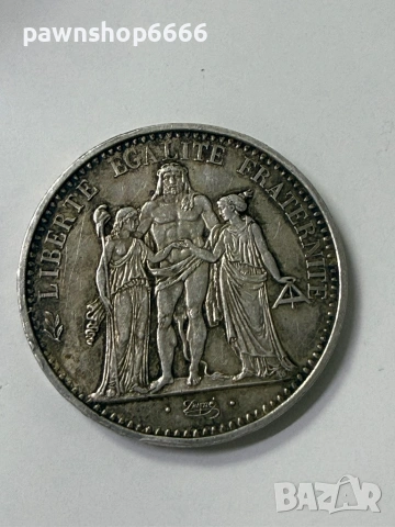 Сребърна монета Франция 10 франка, 1970, снимка 2 - Нумизматика и бонистика - 54639210