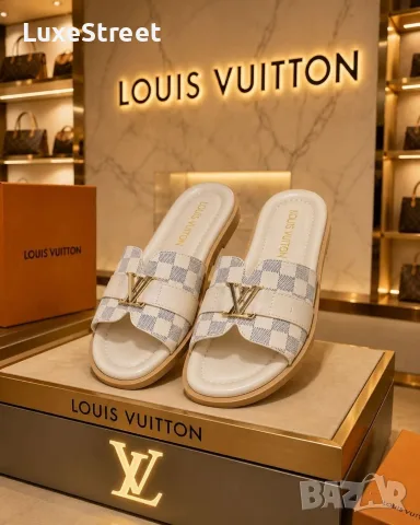 Louis VUITTON 🤍Дамски Чехли , снимка 5 - Чехли - 55531547