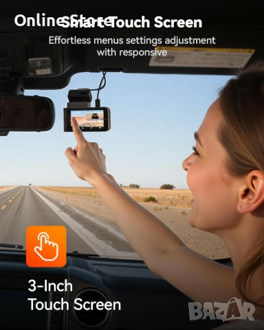 Видеорегистратор 2.5K + 1080P – предна и задна камера, 60FPS, WiFi, GPS, снимка 3 - Аксесоари и консумативи - 54169966