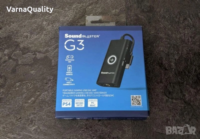 Външна звукова карта - Creative Sound Blaster G3 – USB-C DAC / Headphone Amplifier 1xSPDIF + 1x3.5mm, снимка 4 - Кабели и адаптери - 54781650