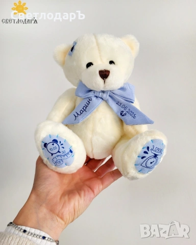 Плюшено мече за бебенце / Персонализирано по ваша идея, снимка 7 - Плюшени играчки - 53272883