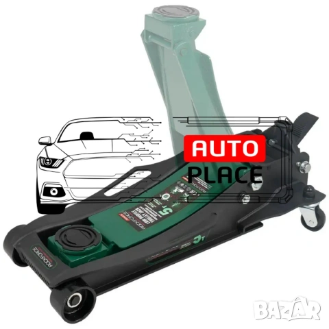 Нископрофилен крик крокодил 5 тона с две помпи и педал 96 – 595 мм RockForce, снимка 2 - Други инструменти - 54032676