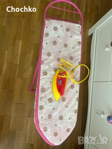 Ретро сгъваема маса за повиване и ваничка за кукли New Born Baby и дъска за гладене, снимка 5 - Играчки за стая - 55160280