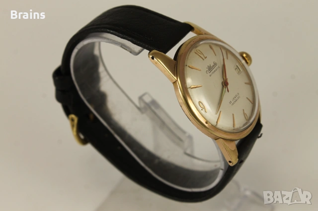 1950's ATLANTIC Automatic Позлатен Швейцарски Ръчен Часовник, снимка 6 - Мъжки - 54079774