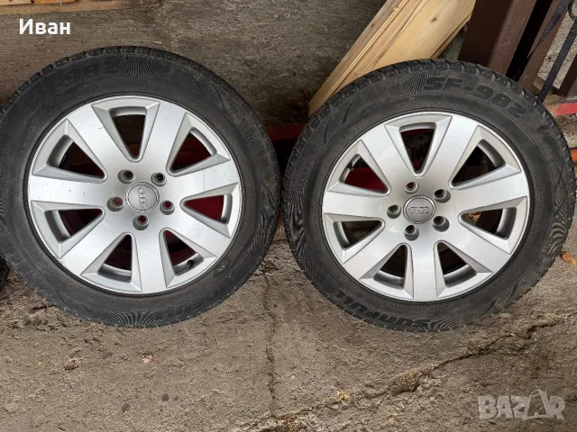 Гуми с джанти Audi 225/55/16, снимка 2 - Гуми и джанти - 55425652