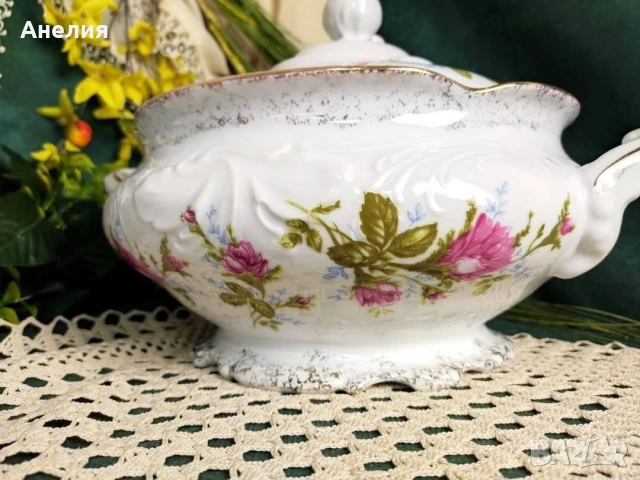 Wawel Poland красота седеф с рози, снимка 7 - Чаши - 54152570