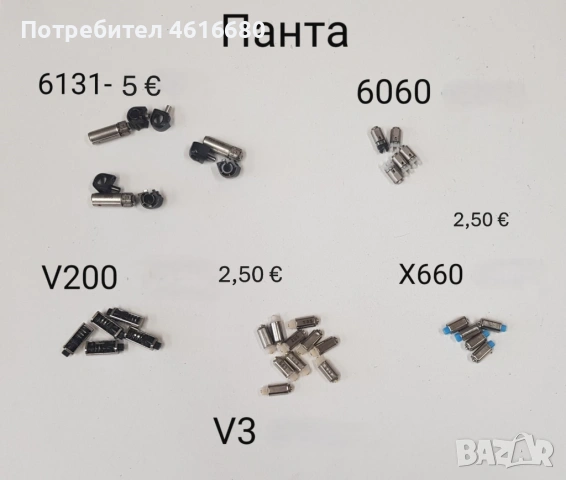 Панта за Samsung T100,T400,A100,A800,X660,V200,E700,E715,Nokia 6260,6101, 6060,6131, V3, Z520, снимка 7 - Резервни части за телефони - 52491977