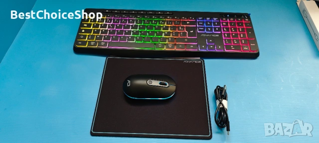 Advance R-Type Plus – безжичен клавиатура + мишка с RGB (презареждаема), снимка 6 - Клавиатури и мишки - 54093470