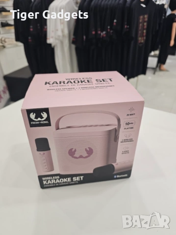 Fresh ’n Rebel Karaoke Speaker 20W – Розова караоке тонколона с микрофони, снимка 4 - Тонколони - 54463207