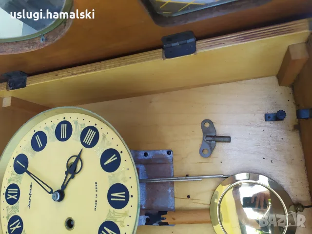Руски стенен часовник Янтар, снимка 6 - Антикварни и старинни предмети - 55486081