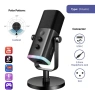 Настолен микрофон FIFINE AM8 Dynamic RGB XLR/USB- Black, снимка 6