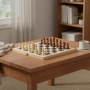 Игра шах , дървен шах, снимка 2