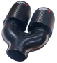 Накрайник ауспух Akrapovic - ляв, карбонов, двоен, 60мм, снимка 3