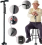 Trusty Cane - Бастун за ходене с LED светлина, регулируема височина, сгъваем, снимка 5