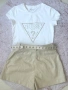 Тениска Guess, къси кожени панталонки, ХС, снимка 2