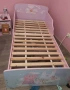 Детско легло Peppa Pig 140x70 см с ламелна основа – Розово легло с Пепа Пиг, замък и еднорог, снимка 2