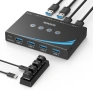 Huasion USB 3.0 Switch – 4 компютъра към 4 USB устройства + аудио (с липсваща инструкция), снимка 1
